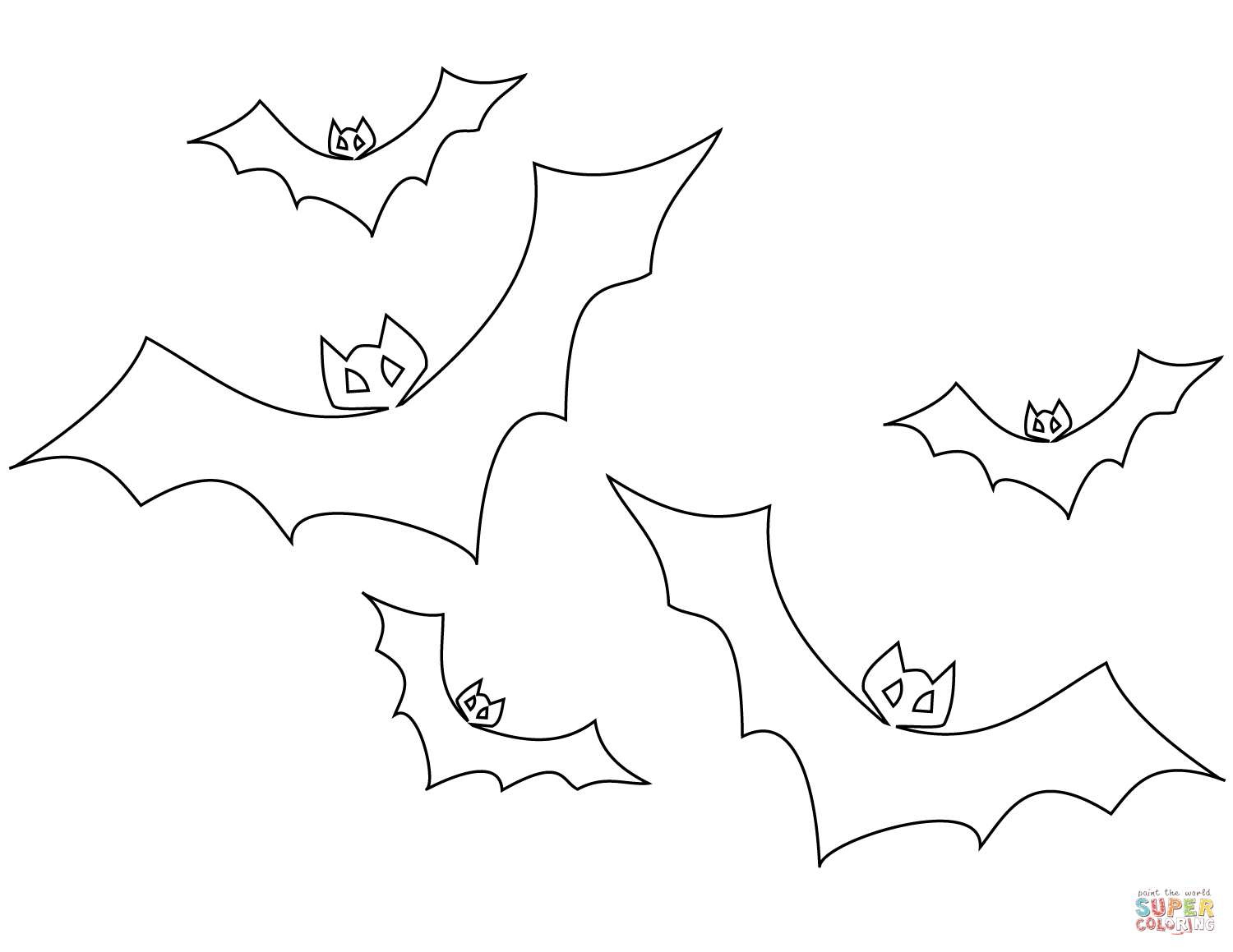 Dibujo de Murciélago Volando para colorear | Dibujos para colorear imprimir  gratis
