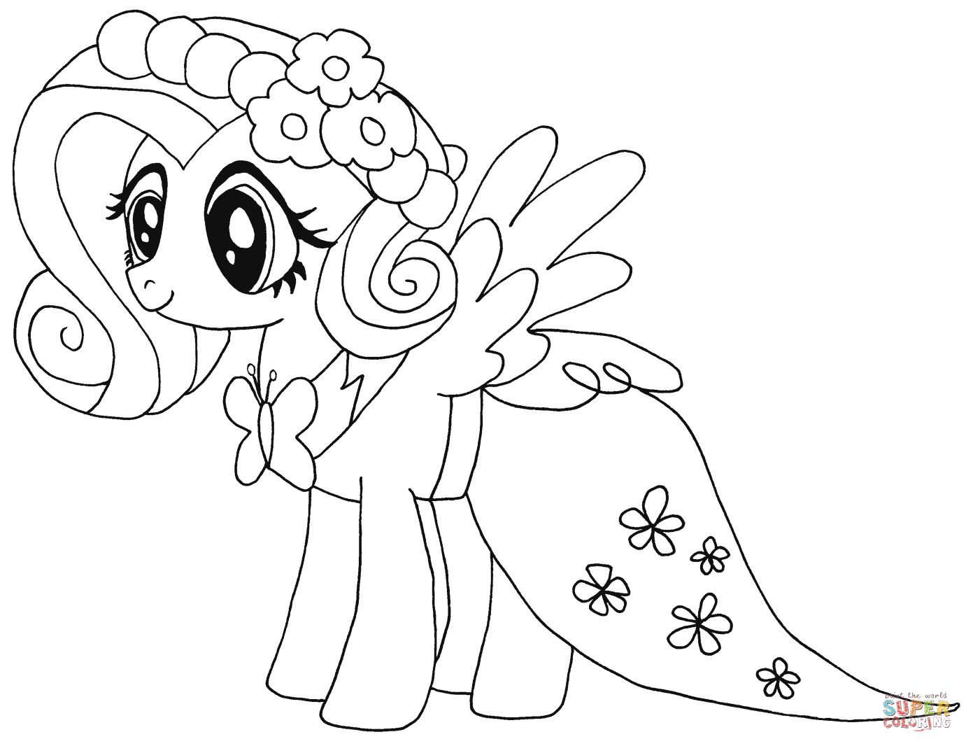 Dibujo de My Little Pony Fluttershy para colorear | Dibujos para ...