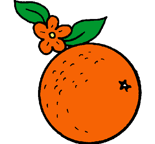 Dibujo una naranja - Imagui