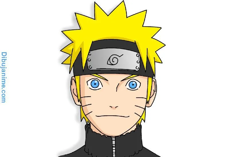Dibujo de Naruto solo la cara - Imagui