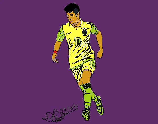 Dibujo de Neymar pintado por en Dibujos.net el día 07-07-15 a las ...