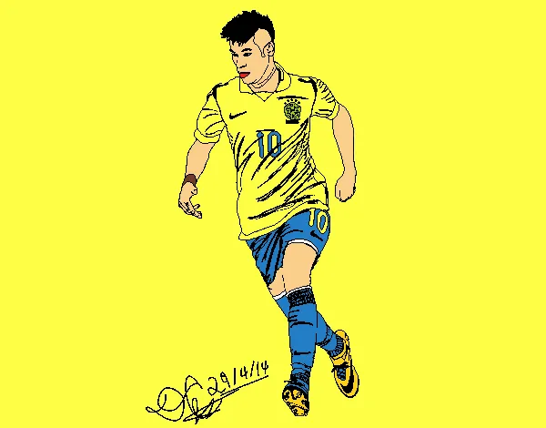 Dibujo de Neymar pintado por Pomaleque en Dibujos.net el día 26-06 ...