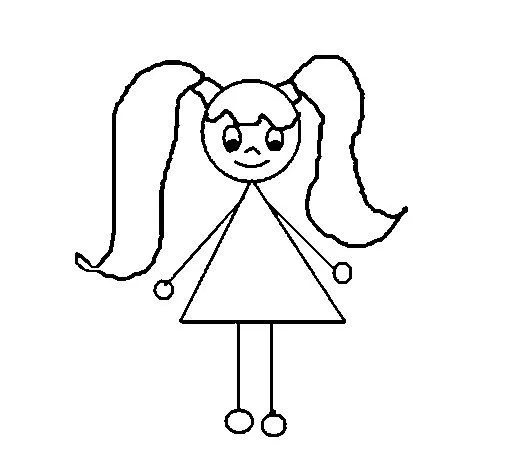 Dibujo de Niña 12 para Colorear - Dibujos.net Dibujo de Niña 12 para Colorear - Dibujos.net