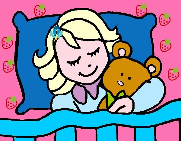 Dibujo de Niña durmiendo pintado por Azul1 en Dibujos.net el día ...