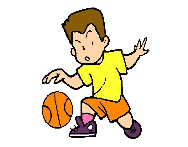 Un dibujo de un niño haciendo deporte - Imagui