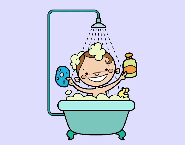 Dibujo de Niño en la ducha pintado por Queyla en Dibujos.net el ...