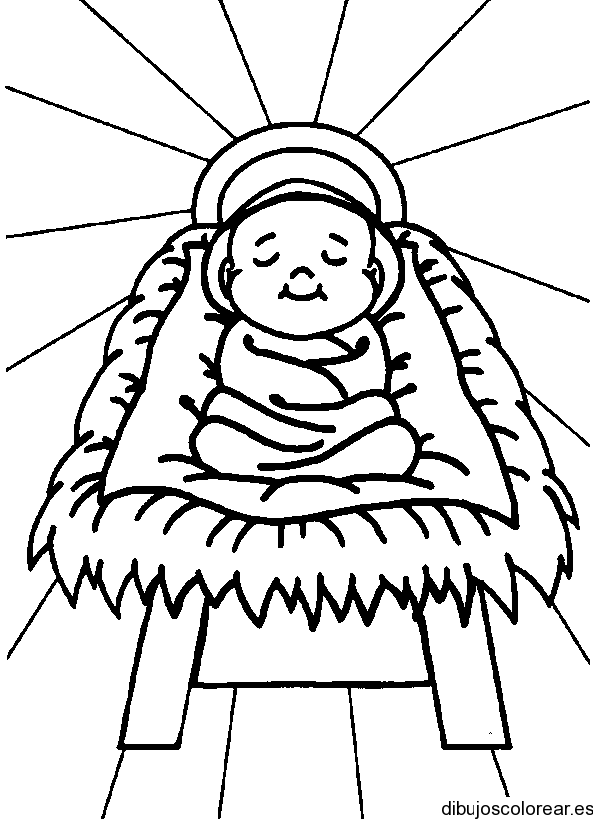 Dibujo de niño Jesus para colorear - Imagenes PNG