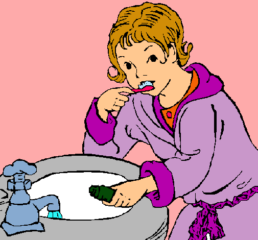 Dibujo de Niño lavándose los dientes pintado por Sachi en Dibujos ...