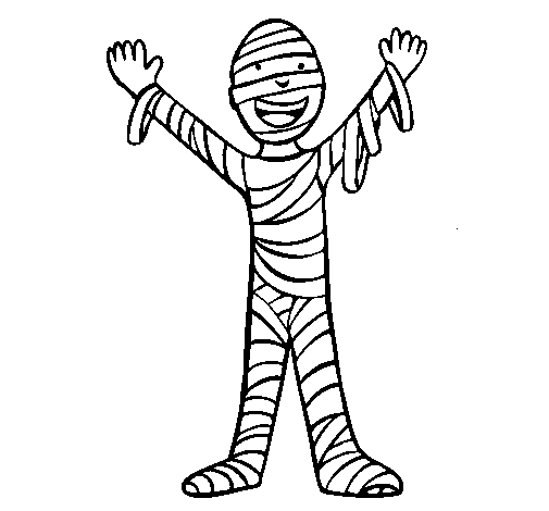 Dibujo de Niño momia para Colorear - Dibujos.net