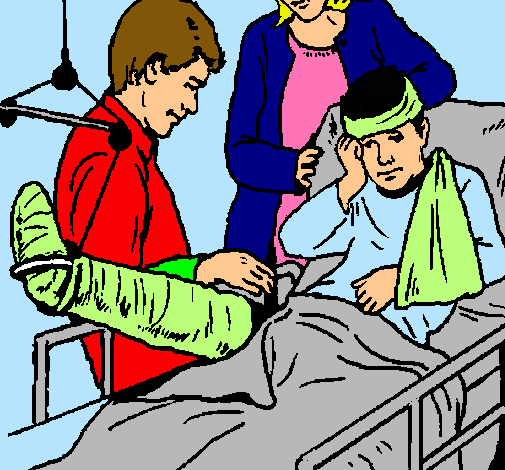 Dibujo de Niño con la pierna fracturada pintado por Enfermo en ...