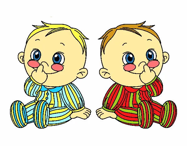 Dibujo de Niños gemelos pintado por en Dibujos.net el día 28-04-15 ...