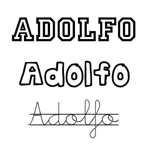 Dibujo del nombre para niños Adolfo para imprimir - Nombres del ...