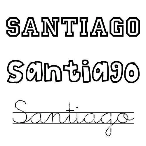 Dibujo del nombre Santiago para imprimir y pintar - Nombres del ... Dibujo del nombre Santiago para imprimir y pintar - Nombres del ...
