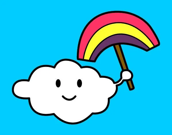 Dibujo de Nube con arcoiris pintado por Cassandra_ en Dibujos.net ...