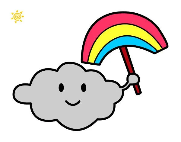 Dibujo de Nube con arcoiris pintado por Ireneml en Dibujos.net el ...