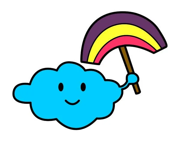 Dibujo de nube arcoiris pintado por Miara en Dibujos.net el día 19 ...