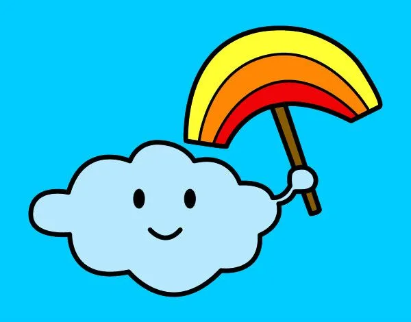 Dibujo de Nube con arcoiris pintado por Skarleth en Dibujos.net el ...