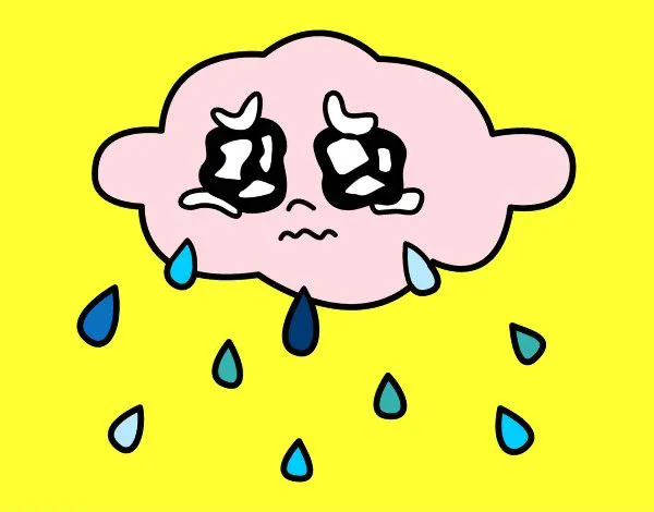 Dibujo de Nube llorando pintado por Charito en Dibujos.net el día ...