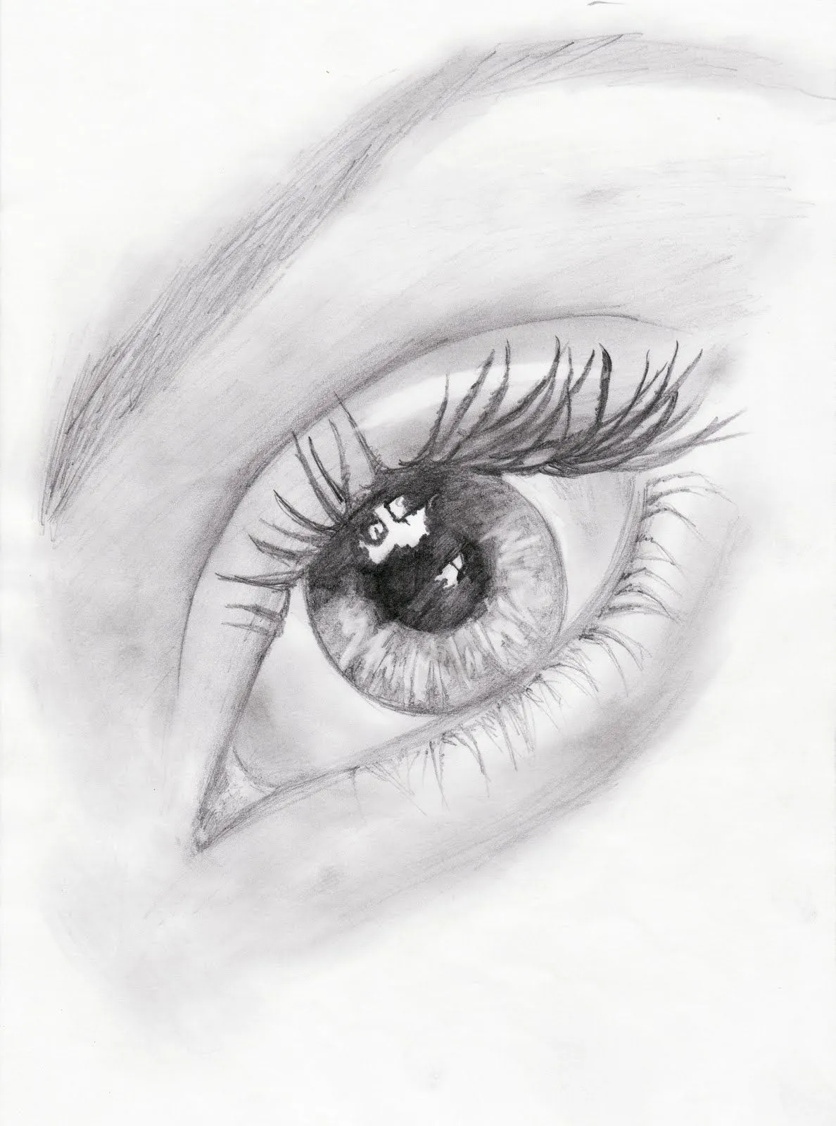 Dibujo de ojo a lápiz grafito. Papel DIN A4. Nayade 2007 © . Dibujo de ojo a lápiz grafito. Papel DIN A4. Nayade 2007 © .