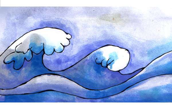 Olas de mar en dibujo - Imagui