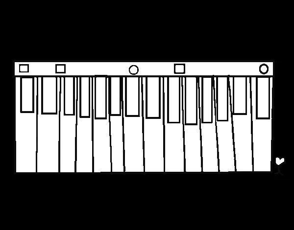 Dibujo de Órgano musical para Colorear - Dibujos.net
