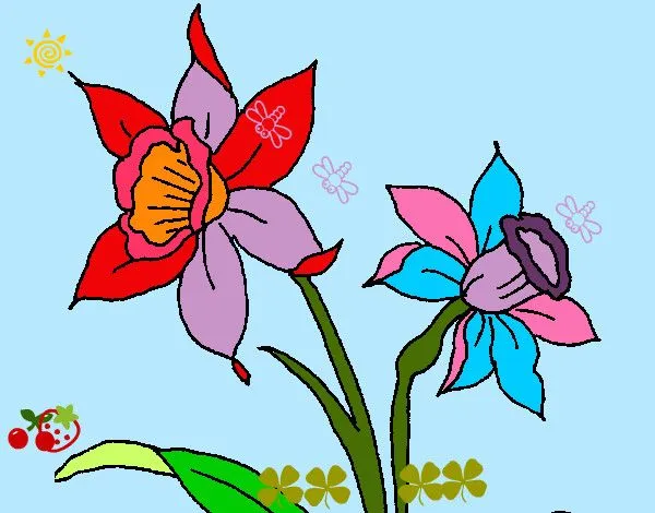 Dibujo de orquideas multicolor pintado por Marta3333 en Dibujos ...