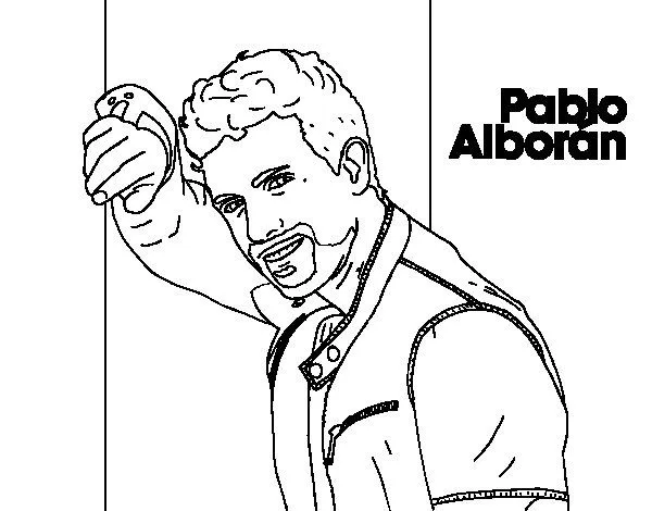 Dibujo de Pablo Alborán cantante para Colorear - Dibujos.net
