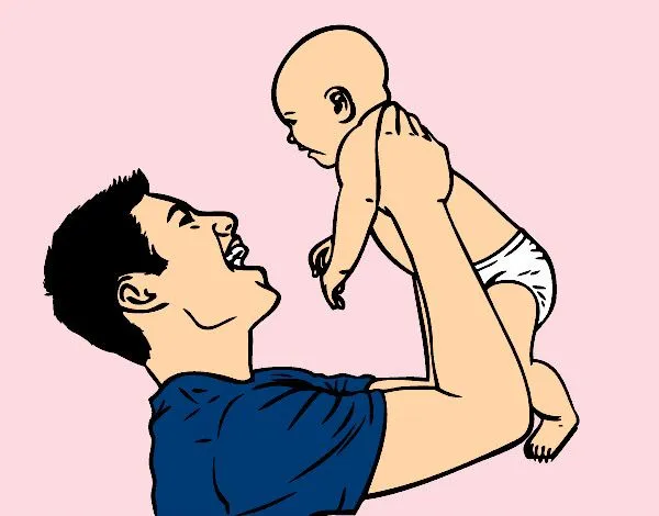 Dibujo de Padre y bebé pintado por Elena2000 en Dibujos.net el día ...