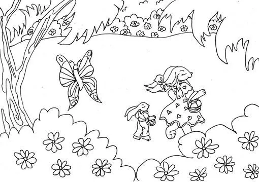 Dibujo de un paisaje para niños - Imagui