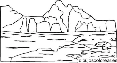 Dibujo de un paisaje de rocas | Dibujos para Colorear