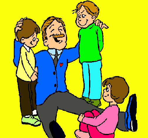 Dibujo de Papa con sus 3 hijos pintado por Papa en Dibujos.net el ... Dibujo de Papa con sus 3 hijos pintado por Papa en Dibujos.net el ...
