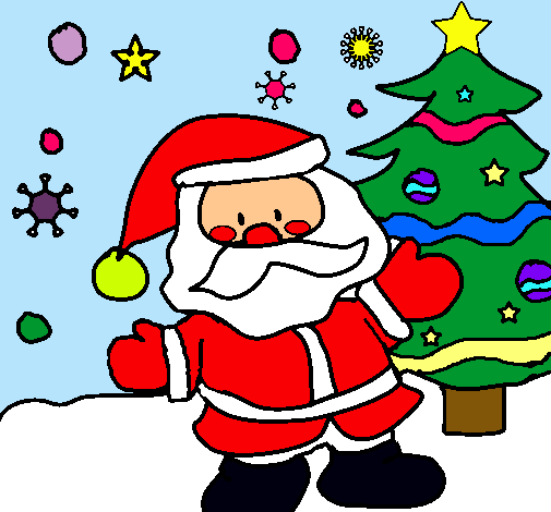 Dibujo de Papá Noel pintado por Lourdesbelen en Dibujos.net el día ...