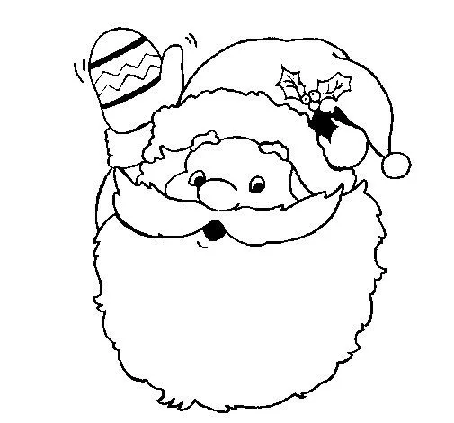 Dibujo de Papa Noel saludando para Colorear - Dibujos.net