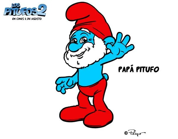 Dibujo de Papá Pitufo pintado por Acep en Dibujos.net el día 25-02 ...