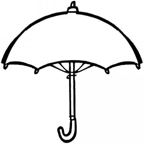Dibujo de un paraguas para colorear con los niños