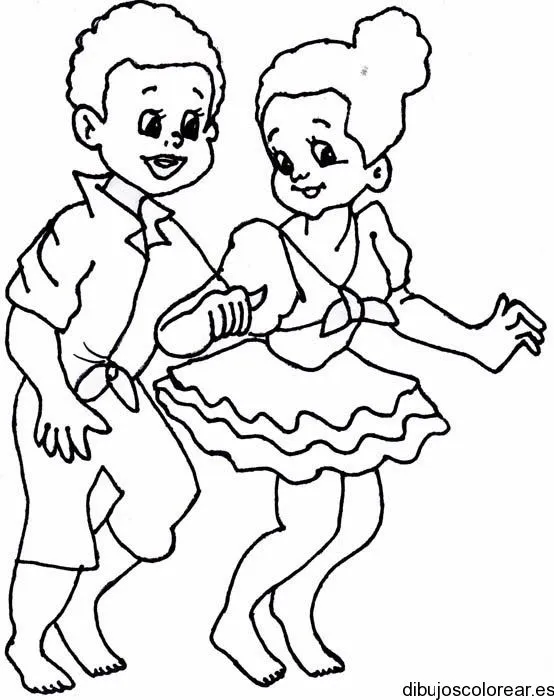 Dibujos para colorear parejas bailando - Imagui