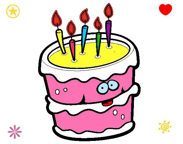 Dibujo de Pastel de cumpleaños 2 pintado por Fabox en Dibujos.net ...