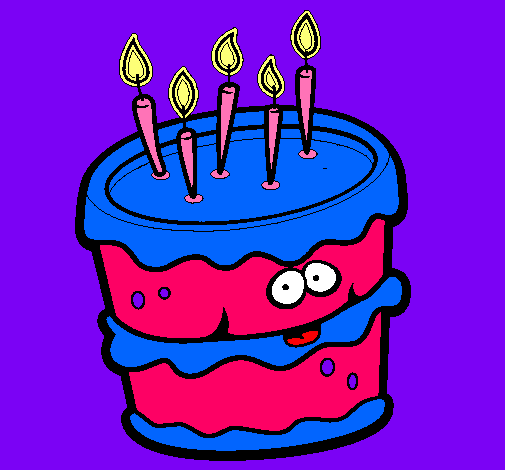 Dibujo de Pastel de cumpleaños 2 pintado por Torta en Dibujos.net ...