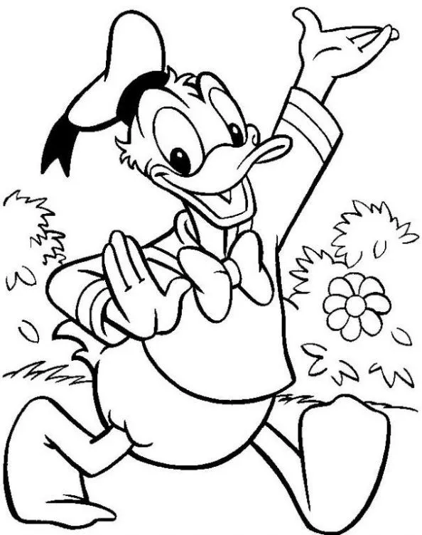 Dibujo de El Pato Donald para colorear. Dibujos infantiles de El Pato ...