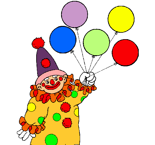 Dibujo de Payaso con globos pintado por Melvin en Dibujos.net el ...