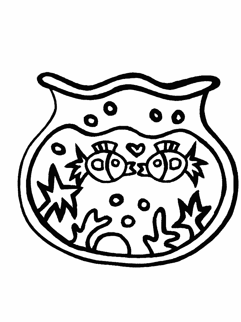 Dibujo de Pecera para imprimir y colorear ~ Dibujos para Colorear ... Dibujo de Pecera para imprimir y colorear ~ Dibujos para Colorear ...