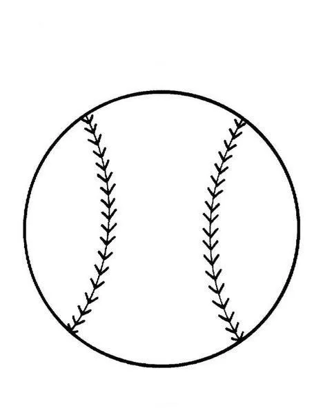 Dibujo de Pelota de Beisbol para colorear