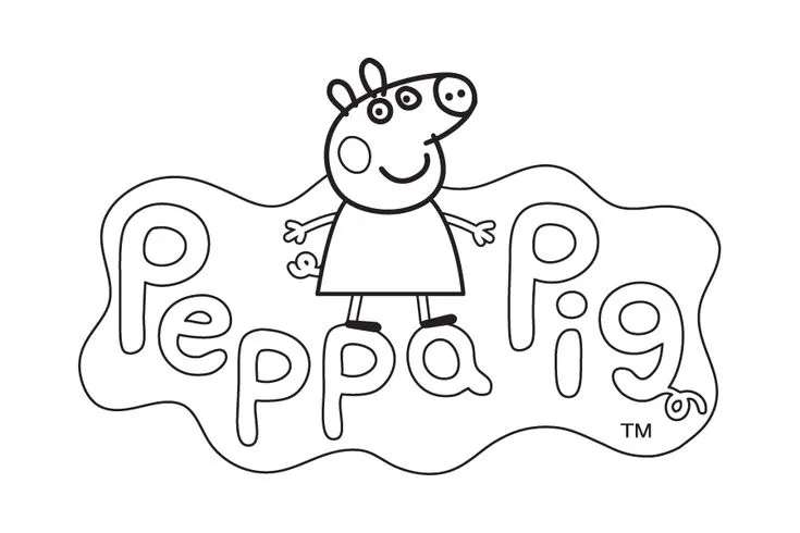 Dibujo de Peppa Pig para colorear. Logo | pepa | Pinterest