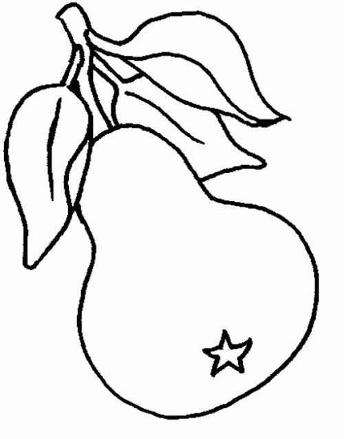 Dibujos de una pera para pintar - Imagui