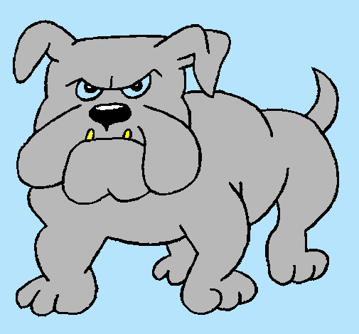 Dibujo de Perro Bulldog pintado por Sahia en Dibujos.net el día 21 ...