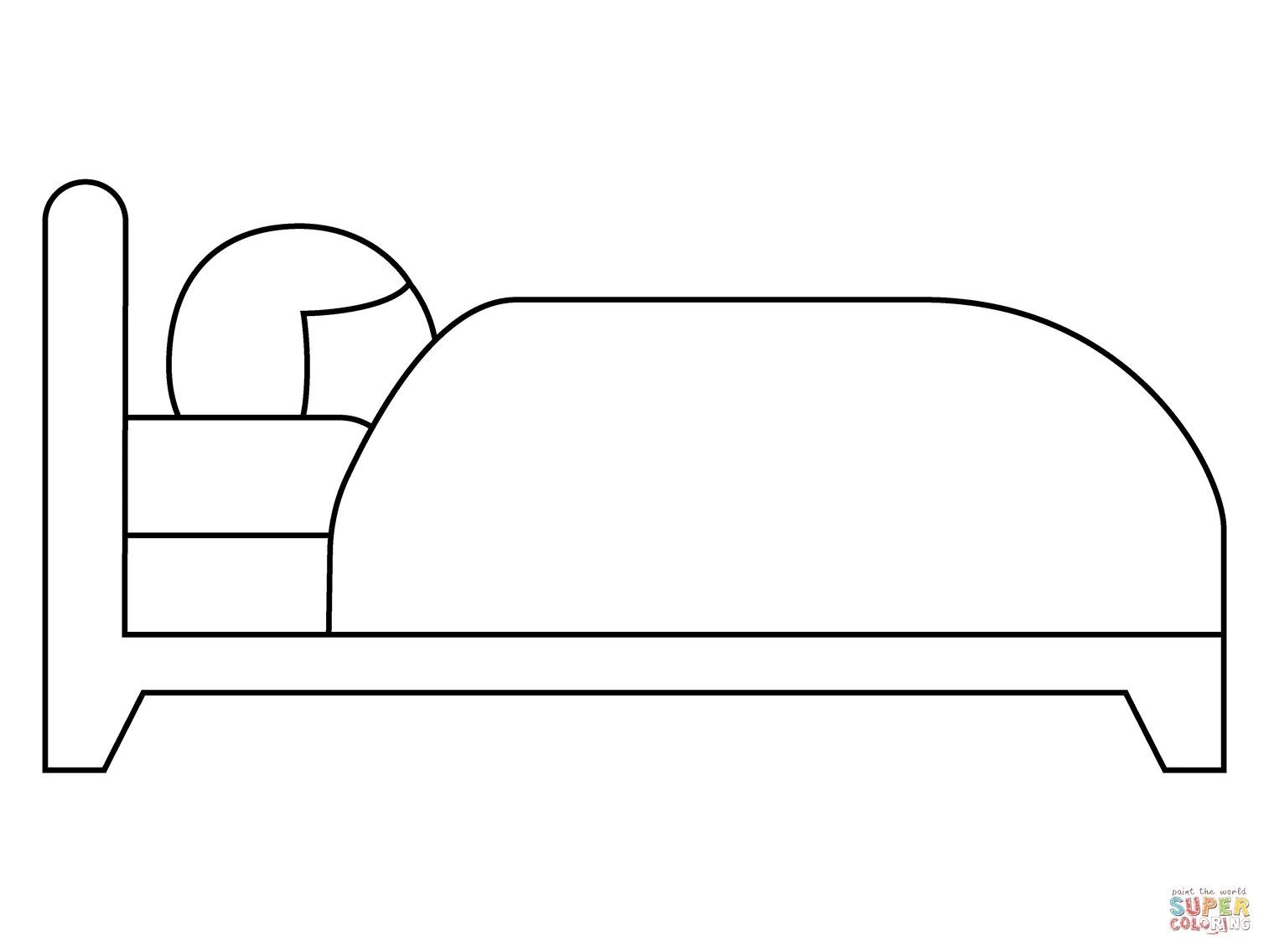 Dibujo de Persona en la cama Emoji para colorear | Dibujos para colorear  imprimir gratis