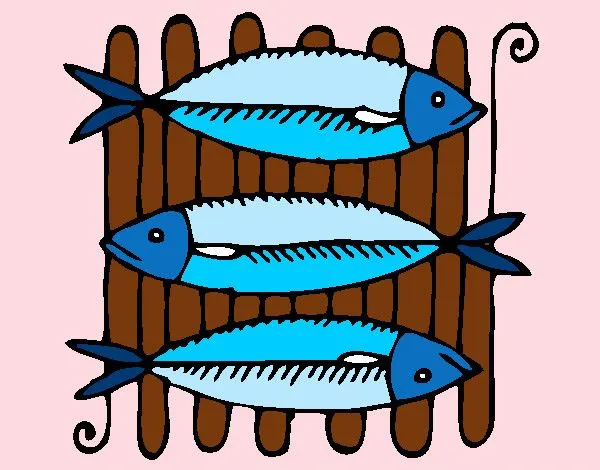 Dibujo de un pescado para comer - Imagui