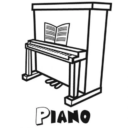 Dibujo de un piano para imprimir y colorear - Dibujos para ...
