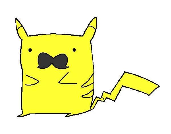 Dibujo de Pikachu con bigote pintado por Erickbb en Dibujos.net el ...
