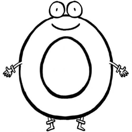 Dibujo para pintar de la letra O - Dibujos para colorear con las ... Dibujo para pintar de la letra O - Dibujos para colorear con las ...